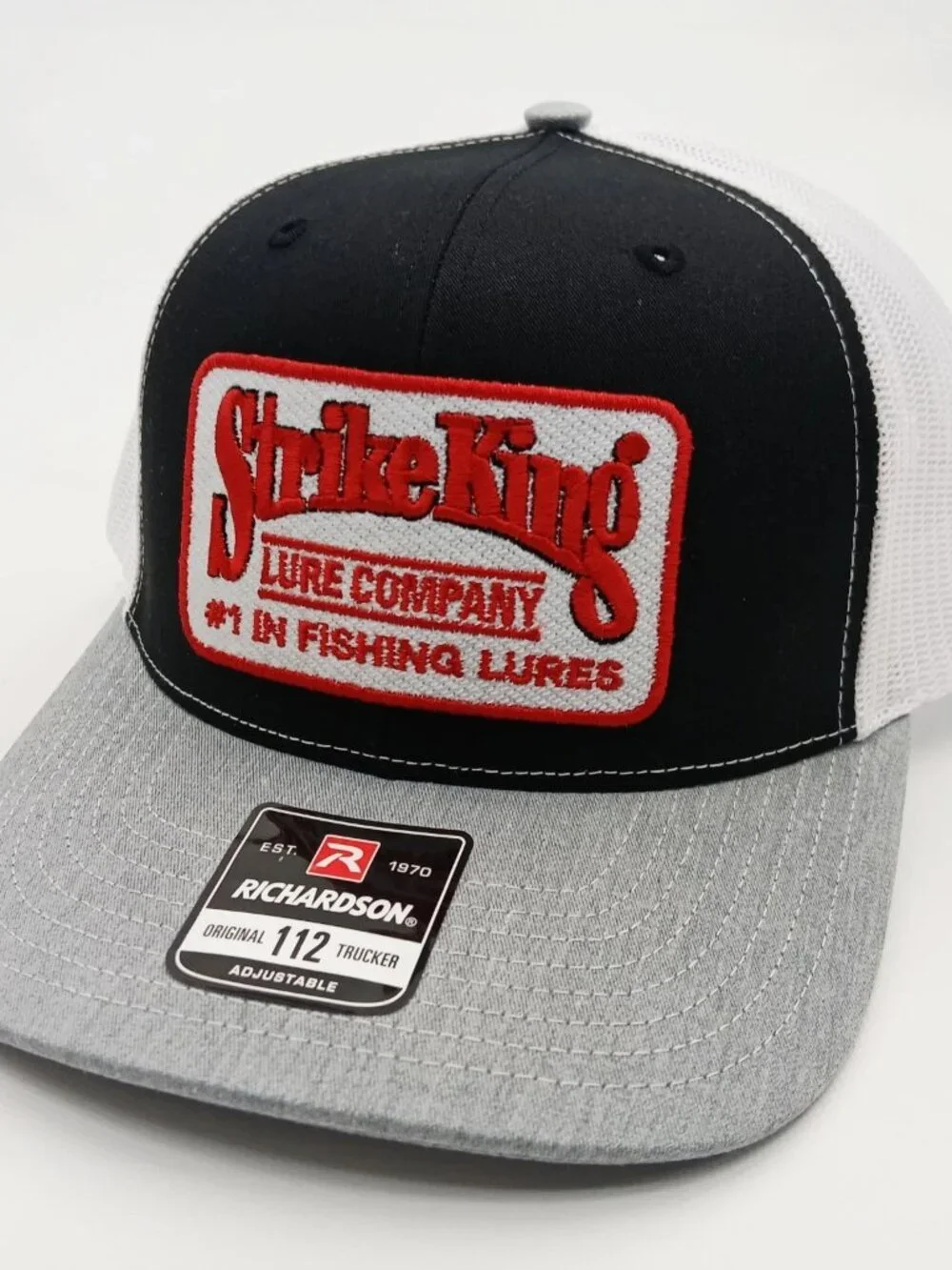 Strike King Fishing Hat Richardson 112 Trucker Cap Embroidered Patch Made in USA